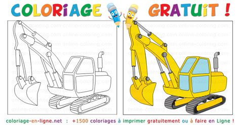 Coloriage Pelle mécanique à flèche monobloc Coloriage à imprimer ou à