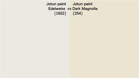 Jotun Paint Edelweiss Vs Dark Magnolia Side By Side Comparison