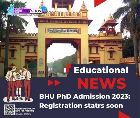 Bhu Phd Admission 2023 Registration Statrs Soon Edunovations