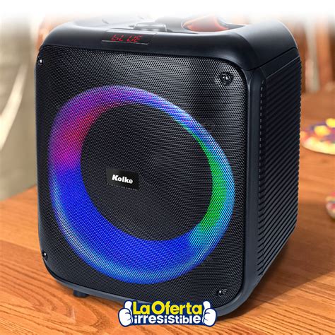 Parlante a Batería KOLKE Party Cube Portable 250W RMS Woofer de 8