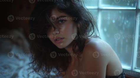 AI Generated Naked Woman Sitting In Front Of Window 38400306 Stock