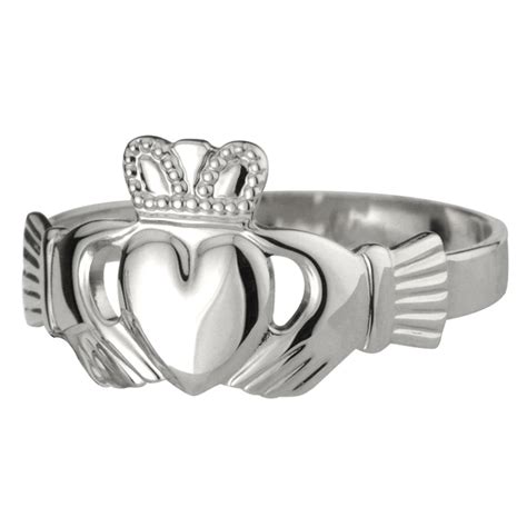 Women's Sterling Silver Braided Band Claddagh Ring - The Twisted Shamrock
