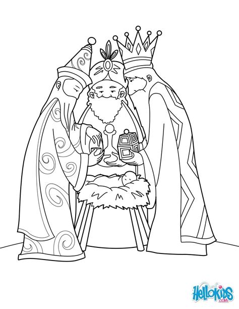 Three Wise Men Coloring Page Sketch Coloring Page