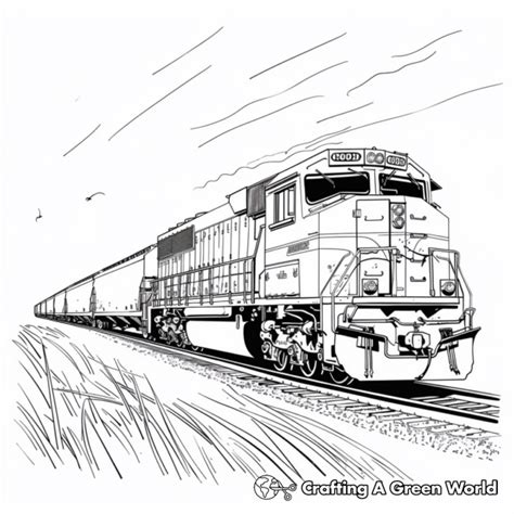 Freight Train Coloring Pages - Free & Printable!