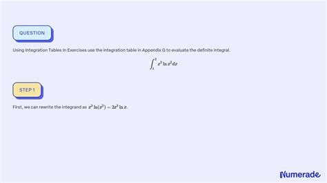 Solved Using Integration Tables In Exercises Use The Integration Table