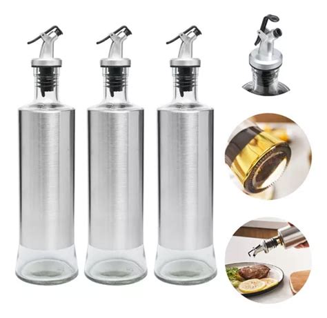 Kit Galheteiro Porta Azeite Vinagre Vidro Inox Mesa Mercadolivre