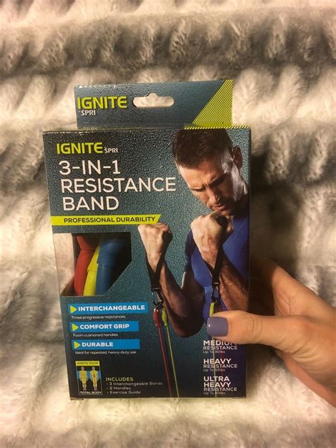 Ignite Spri 3 In 1 Resistance Band Kit 3 Interchangeable Bands 2