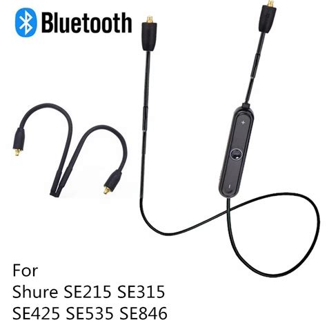 For Shure SE215, SE315, SE425, SE535 Earphones MMCX Bluetooth adapter Replacement Wireless Cable ...