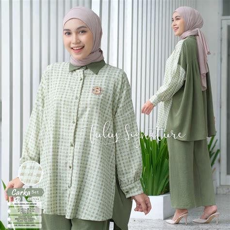 Jual Carka Set By Tulus Ld Allsize Setelan Jumbo Baju Celana Bahan