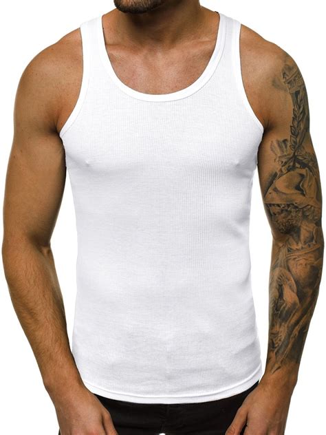 Camiseta Sin Mangas De Hombre Blanca Ozonee Js Nb Ozonee