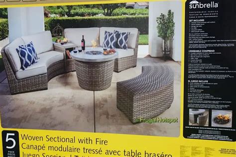 Sunvilla Laguna Woven Sectional W Fire Table At Costco Frugal Hotspot