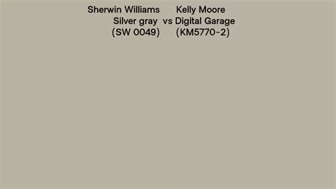 Sherwin Williams Silver Gray Sw 0049 Vs Kelly Moore Digital Garage