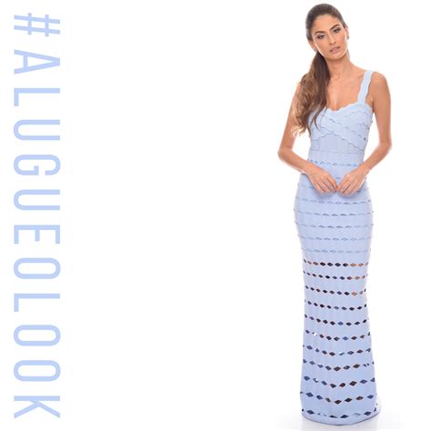 Alugueolook Vestido De Bandagem Azul Serenity Ideal Para Casamentos De