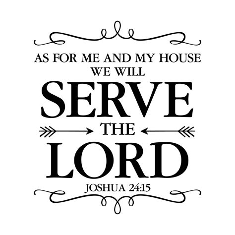 Joshua V Vinyl Wall Decal As For Me And My House We Will Serve