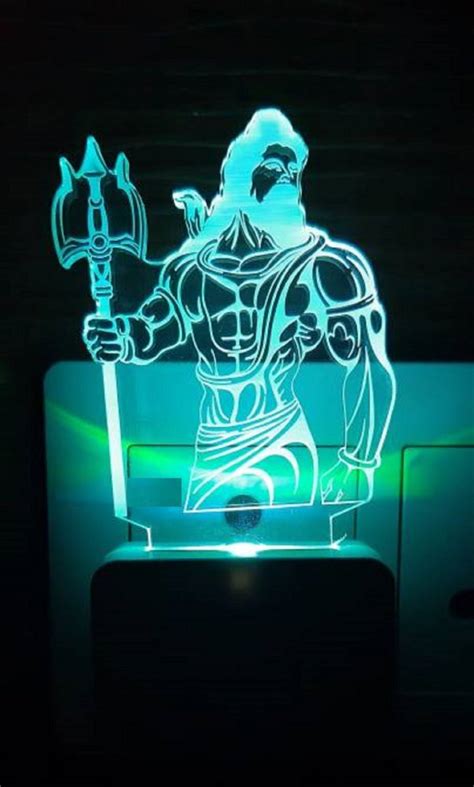 Vagalleryking Modern Contemporary Parshuram Ji 3d Illusion Acrylic Led Night Lamp For