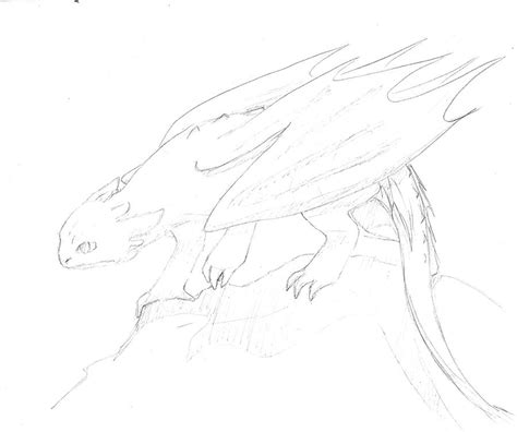 Night Fury sketch I of III by AbsentmindedGenis on DeviantArt