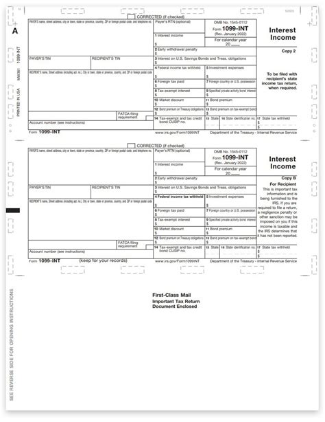 1099int Pressure Seal Forms For Recipients