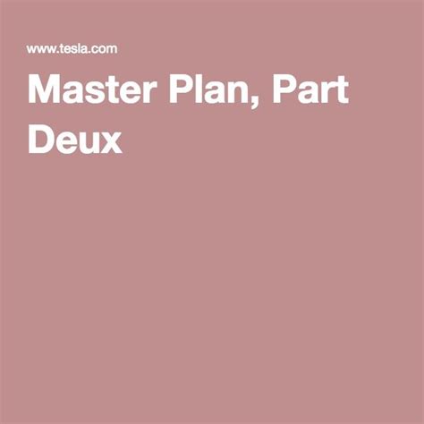 Master Plan Part Deux Master Plan How To Plan Master