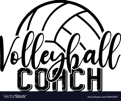 Volleyball coach isolated on white background Vector Image