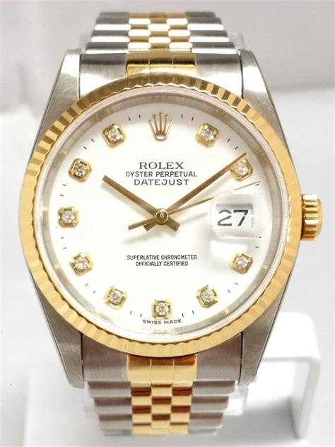 Rolex Datejust Champagne Diamond Dial Two Tone