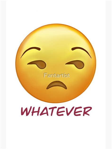 "Whatever Emoji" Sticker for Sale by Fantartist | Redbubble