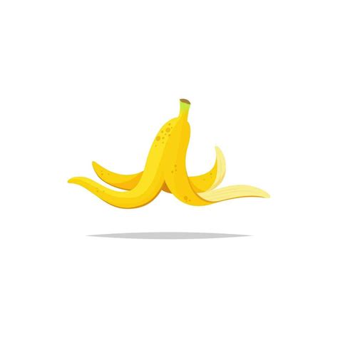 Banana Peel Vector Isolated On White Background 27199189 Vector Art At