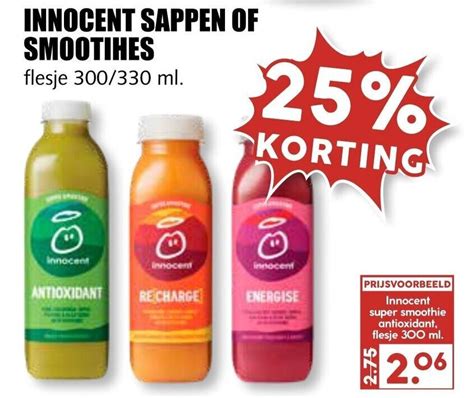 Innocent Sappen Of Smootihes Flesje Ml Aanbieding Bij Mcd Supermarkt