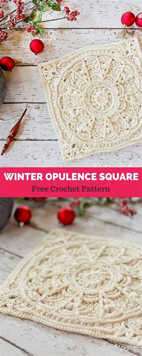 Winter Opulence Square Free Crochet Pattern Artofit