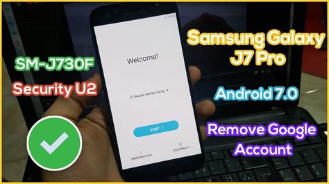 Samsung Galaxy J7 Pro FRP Bypass U2 Remove Google Account SM J730F