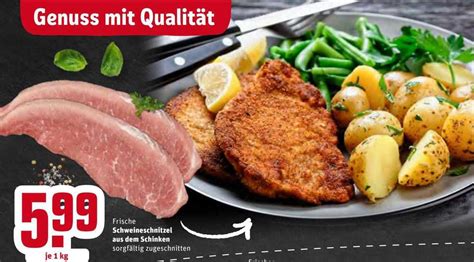 Frische Schweineschnitzel Aus Dem Schinken Angebot Bei Rewe