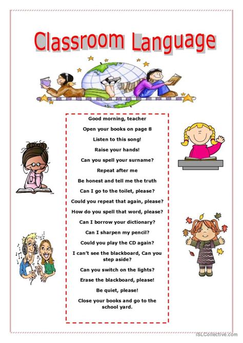 Classroom Language English Esl Worksheets Pdf And Doc