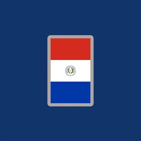 Ilustra O Do Modelo De Bandeira Do Paraguai Vetor Premium