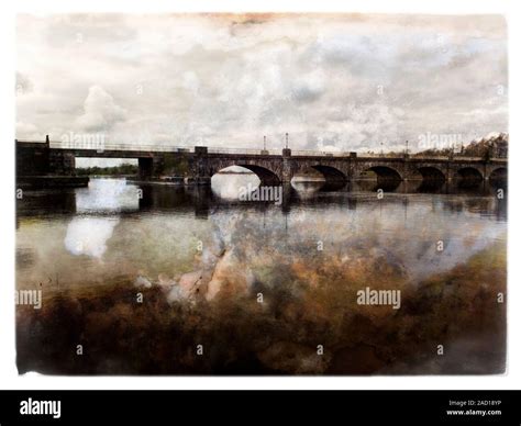 Bridge Over Shannon River In The Town Of Banagher In County Offaly