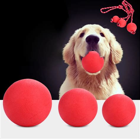 2018 Hot Pet Dog Toy Rubber Ball Toy Pet Dog Puppy Playing Squeaky Red