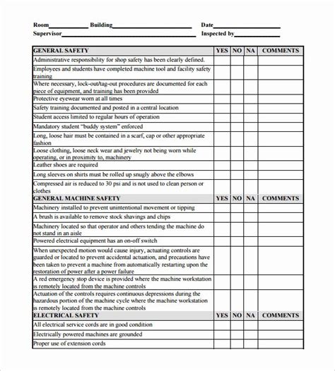 Preventative Maintenance Checklist Template | Stcharleschill Template