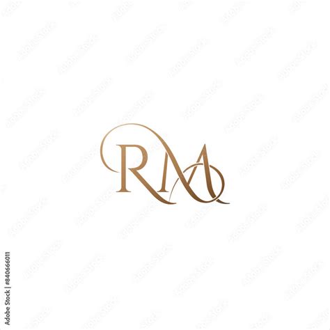 Rm Logo Design Vector Initial Letter Mr Alphabet Letter Icon Logo Rm