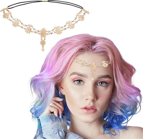 Amazon Gold Headpiece Rhinestone Head Chain Head Jewelry