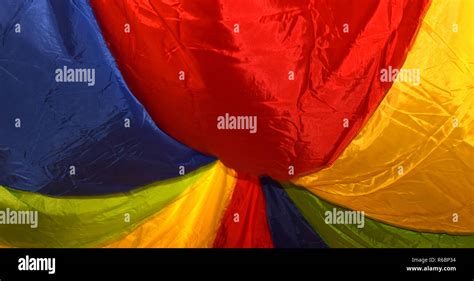 Decoration Silk Parachute Background Colorful Game Parachute Made Of