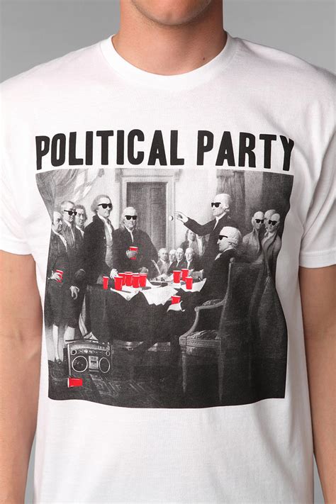 Riot Society Political Party Tee In White For Men Lyst