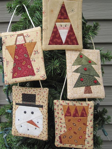 Perfect Wrap Pocket Ornaments Paper Pieced Pattern Epattern Quilted