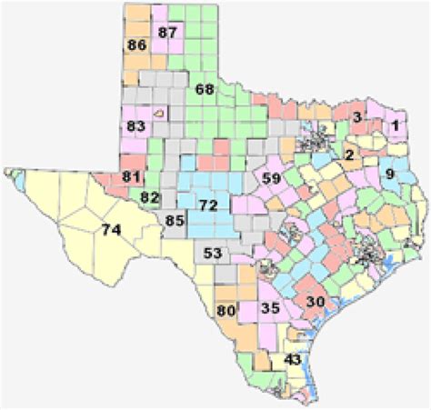 Texas State House Of Representatives District Map - Printable Map