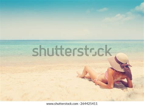 Woman Bikini Tropical Beach Stock Photo 264425411 Shutterstock
