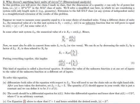 Solved In This Problem You Will Prove The Claim I Made In Chegg