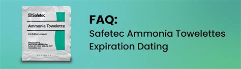 Safetec Ammonia Towelettes Faq