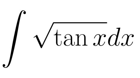 A Nice Integral Sqrt Tan X Youtube