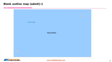 Seychelles Map with 8 Regions and 27 Districts - Editable PowerPoint Maps