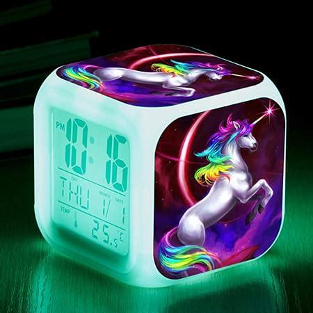 Railonch Einhorn Wecker F R M Dchen Digitaler Wecker Mit Led Nacht