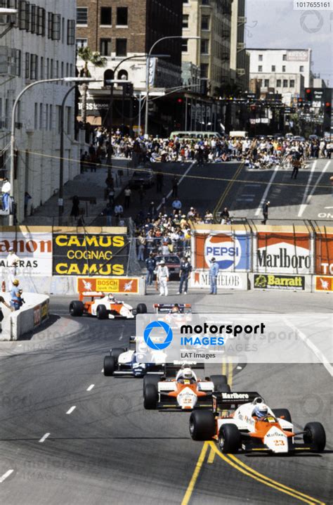 Mauro Baldi Alfa Romeo T Leads Andrea De Cesaris Alfa Romeo T