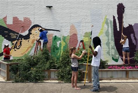 Community Members Take Up Brushes To Help Paint Whitehall Mural