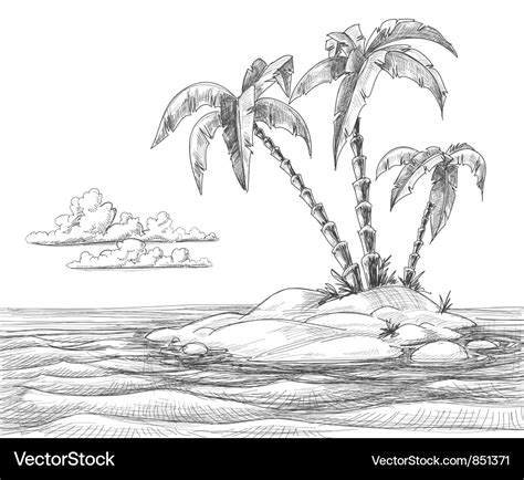 Tropical Island Drawings